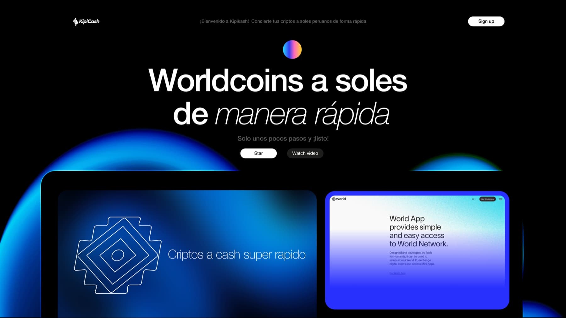 Pantallas de la app de Kipi.cash