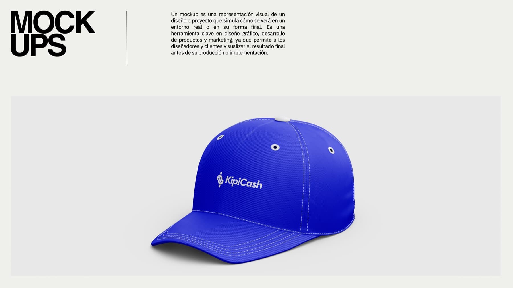 Gorra con la marca Kipi.cash